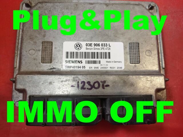 Immo Apagado / Plug&play VW Polo 1.2 Azq ECU 03E906033L / Fastcourier