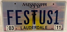Vanity FESTUS 1 license plate Porcius Bible Paul Haggen Gunsmoke WWE Ezeli Lagat