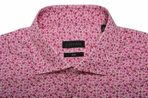 Z Zegna Men's Multi-Color Slim Fit Button Down Dress Shirt US 15 3/4 IT 40 - Picture 7 of 8