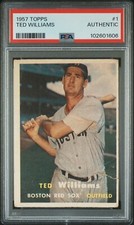 1957 Topps #1 Ted Williams Boston Red Sox HOF Graded PSA Authentic 