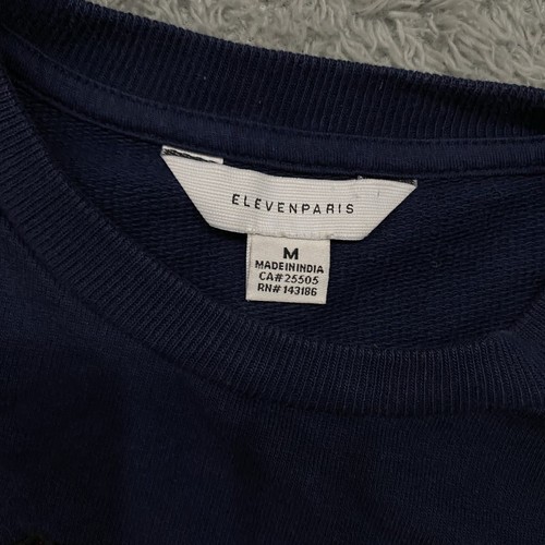 ElevenParis Mens ASAP College Embroidered Crest Crewneck Sweatshirt Size Medium - Picture 4 of 5