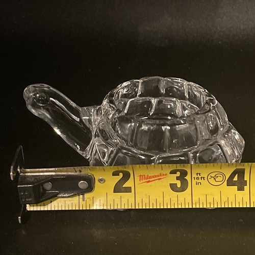 Clear Glass Turtle Tortoise Tea Light Candle Holder Nature - Picture 8 of 10