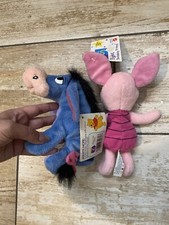 Disney Beanie Mini Bean Bag Plush-Piglet  Eeyore-New-Disney Store