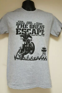 Men/'s Teeshirt Steve McQueen great Escape Sport White T-Shirt Free UK Delivery