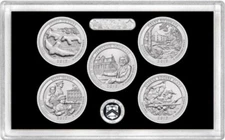 2017 S 225th Anniversary United States Mint Enhanced Uncirculated 5 Quarter Set