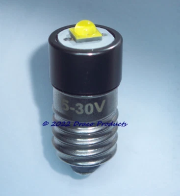 DRACO PRODUCTS Cree LED Bulb 5-Watt 6-18 Volt Hitachi, Dewalt, Tool Upgrade E10 Non-Polarity