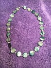 Lovely Blue Shell & Rainbow Moonstone Bead Necklace — photo 4