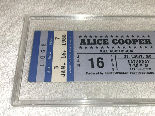 ALICE COOPER 1988 VINTAGE UNUSED CONCERT TICKET KIEL AUDITORIUM ST LOUIS MO blue - Picture 3 of 6
