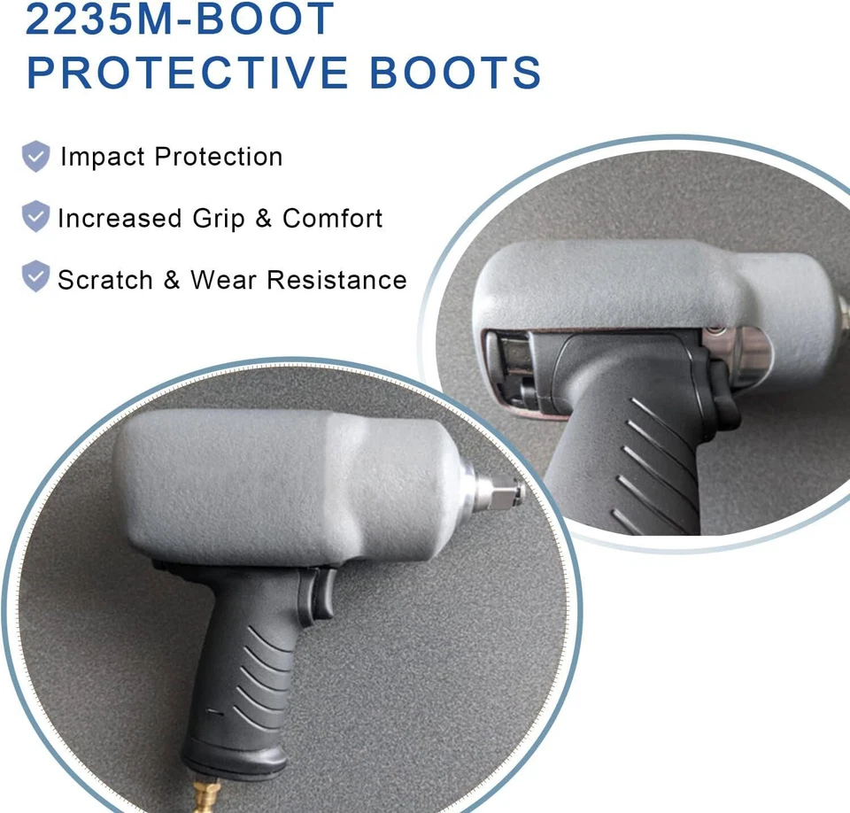 Botas de herramientas premium para Ingersoll Rand 2235M-BOOT se adapta a la serie 2235 - gris Foto 4 de 4