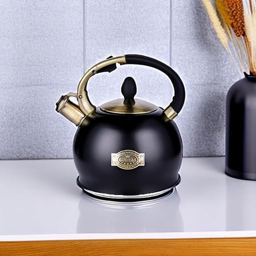 Stove Top Whistling Tea Kettle - Food Grade Stainless Steel Teakettle Teapot wit - Picture 5 of 12