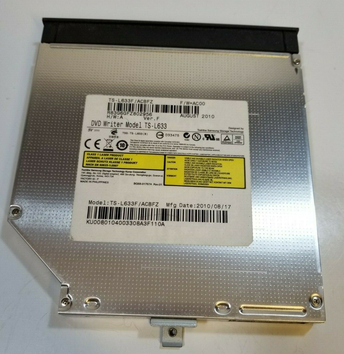 Toshiba Laptop DVD Writer Model TSL633/ACBFZ Aug. 2010 eBay