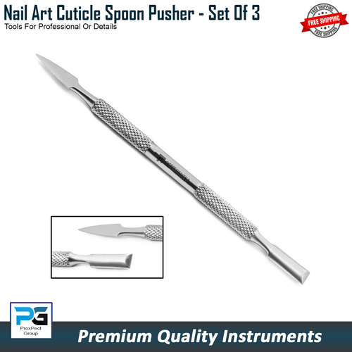 Cuticle Pusher Trimmer Remover Pedicure Manicure Nail Art Tool Kit - Foto 4 di 5