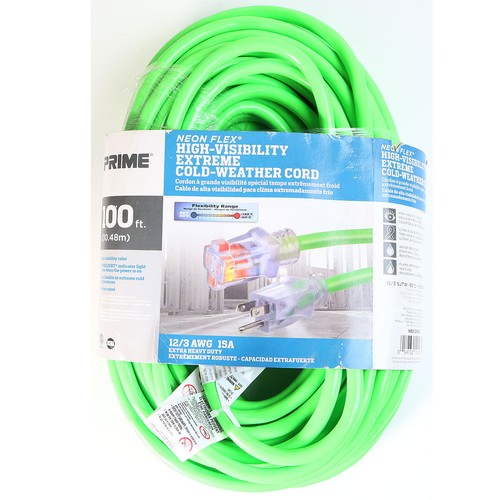 New Neon Flex High Visibility Extreme Cold Weather 100 Extension Cord new-neon-flex-high-visibility-extreme-cold-weather-100-extension-cord