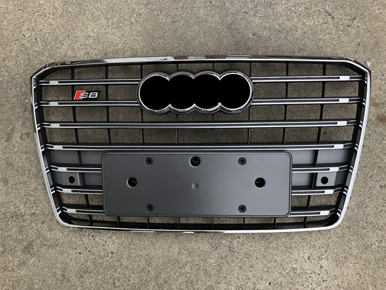 純正品 アウディA8・S8 D4 フロントメッキグリル 中古品 Fit For Audi A8 S8 D4 2014-2017 S8 Style Chrome Ring Strip Front