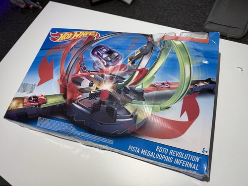 Hot Wheels Roto Revolution Play Set Mega looping Working Complete with two cars - 第 1/10 張圖片