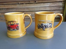 2 X Sammler Bierkrug MOKO WADE England Oldtimer 120 mm Keramik