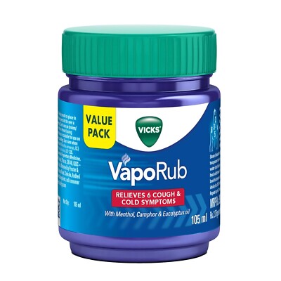 Vicks Vaporub Relief From Cold, Cough, Blocked Nose, Headache, Body ache