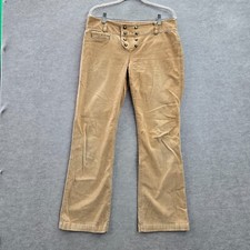 VINTAGE Rugby Ralph Lauren Women Pants 8 Brown Chino Corduroy Boot Flare READ