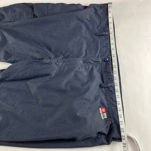 Hard Yakka Work Pants Blue Hi-Vis Cargo Workwear Trade Mens W46 L31 - Picture 11 of 13