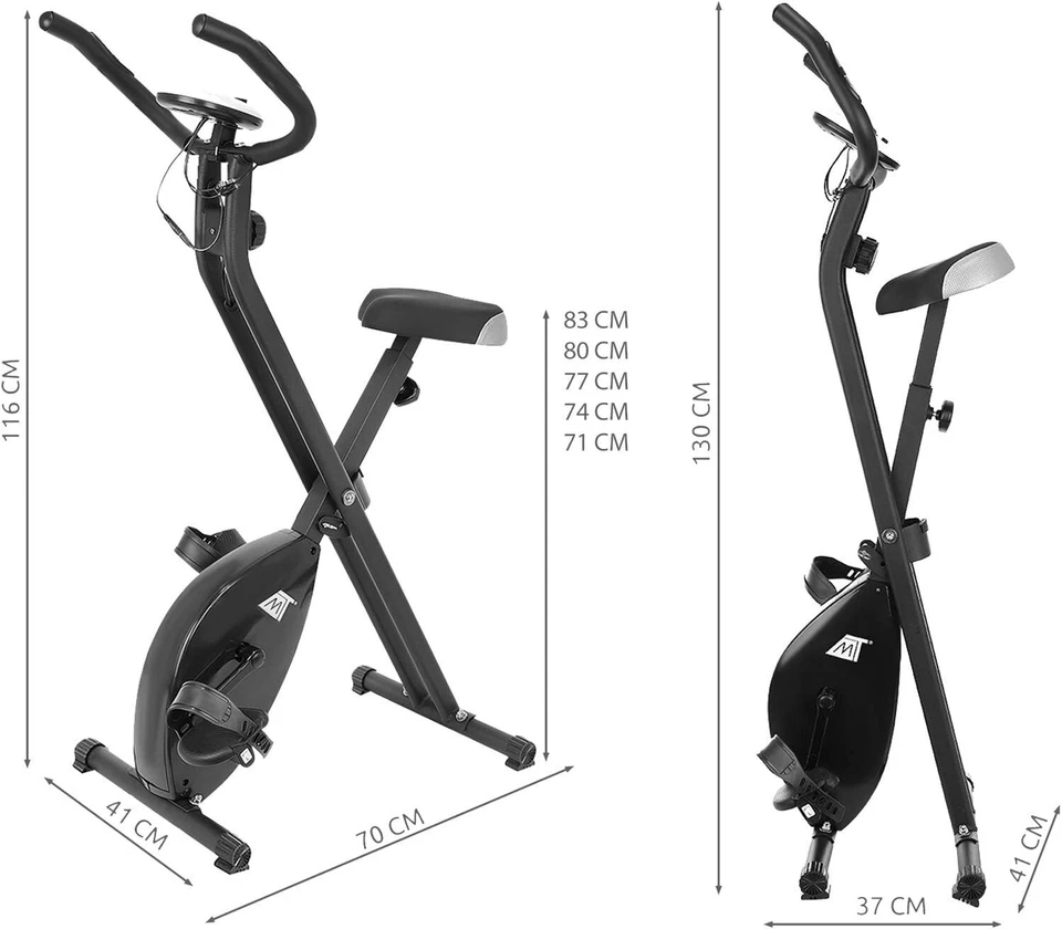 Fahrradttrainer Klappbarer Heimtrainer Fitnessfahrrad mit Trainingscomputer - Bild 2 von 4