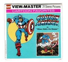 View-Master Captain America in "Where Walks the Sleeper" no label, red tint