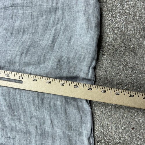Camisa Eleventy Para Hombre Grande Blanca Gris Lino Abotonada Transpirable Oficina Carrera - Imagen 8 de 11