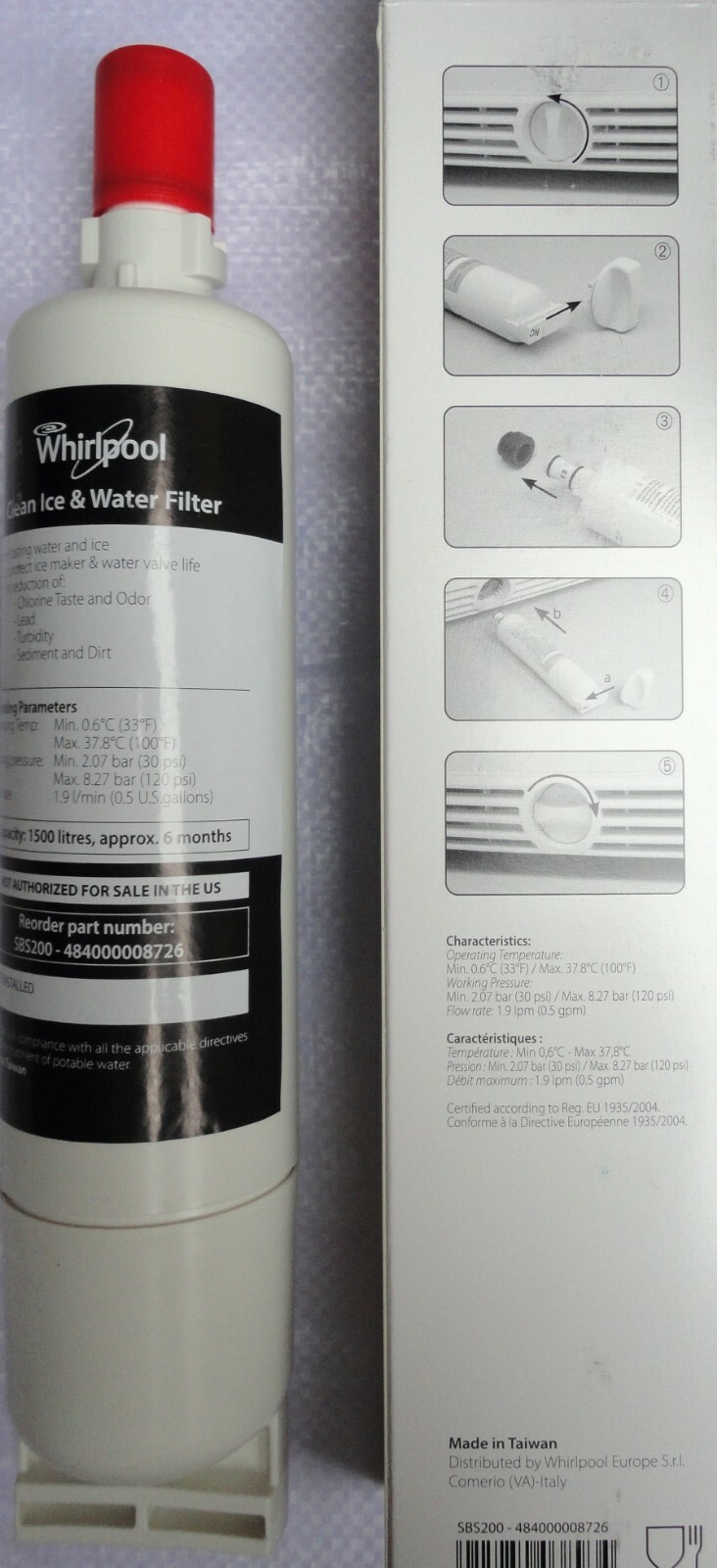 infridgebase water filter for Whirlpool SBS002 SBS003 SBS005 S20BRS