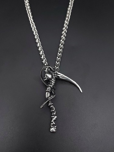 Anhänger Sense Totenkopf Halskette Sensenmann Skull Geschenk Schmuck Kette NEU - Bild 29 von 37