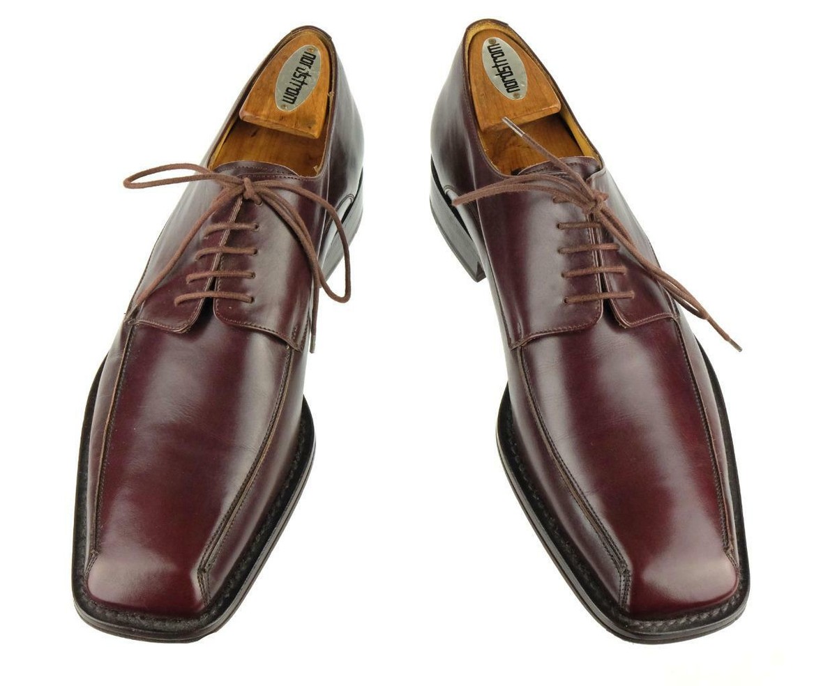 Mezlan Mens Linosa Bicycle Toe Oxford Dress Shoes Oxblood Brown Leather size 12 Mezlan Linosa Men main image 4