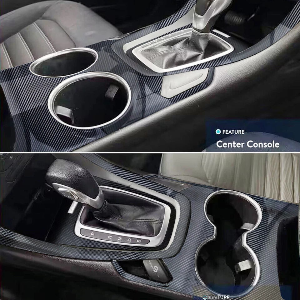 For Ford Fusion 2013-2016 5D Carbon Fiber Pattern Interior DIY Trim Decals - Imagem 2 de 4