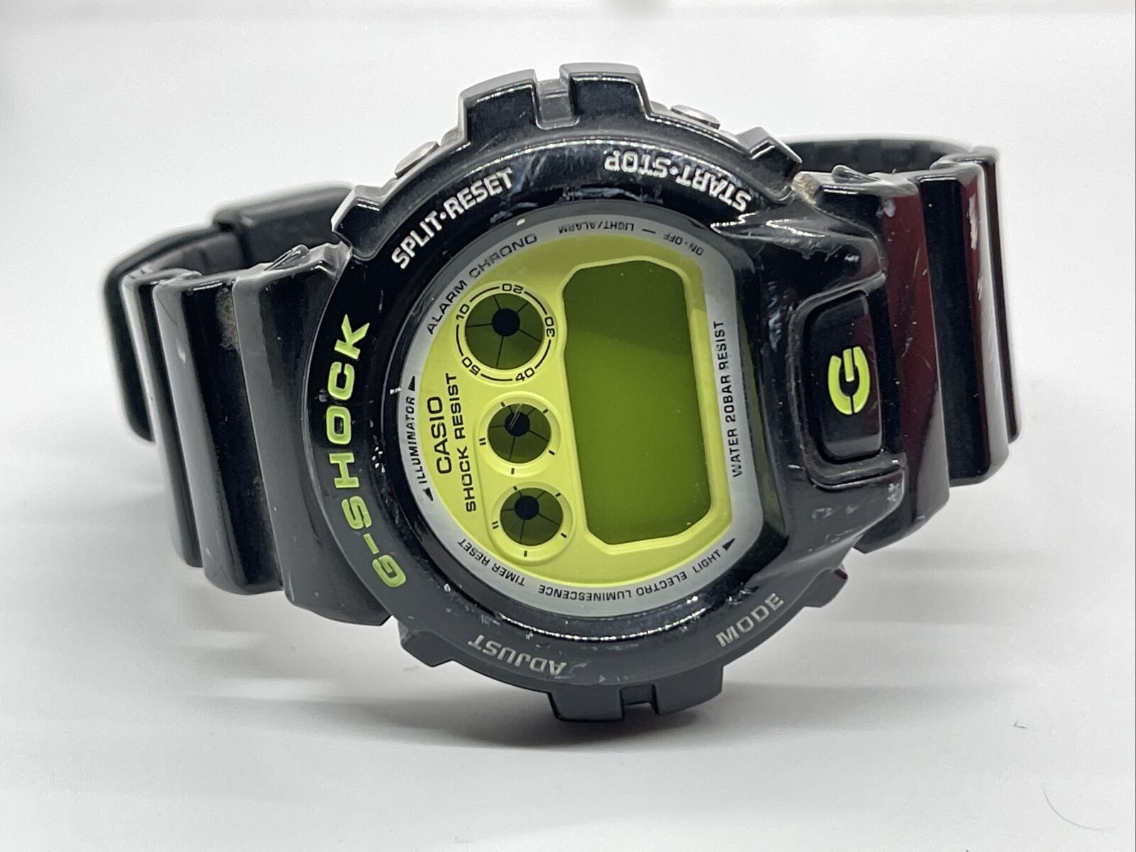 Men's Casio G-Shock 1289 DW6900CS Wristwatch Black Green Good Colors