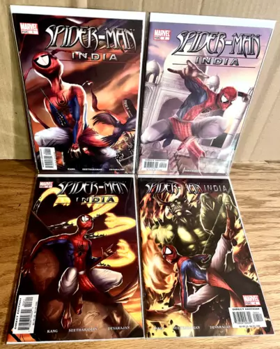 Spider-Man India #1-4 Complete Comic Set 1st Pavitr Prabhakar Marvel 2005