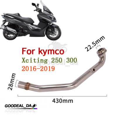 For kymco Xciting 250 300 2016-2019 Header Pipe Front Connect Link Tube Slip On