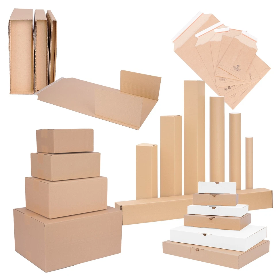 VERPACKING Scatole per spedizioni di molte dimensioni scatole pieghevoli cartone per imballaggio scatole maxi lettera