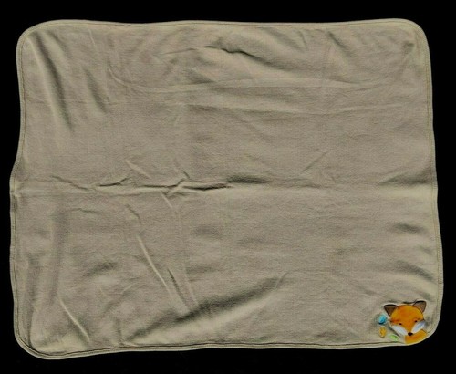 Just Born Baby Receiving Blanket Orange Fox Brown Cotton Thermal Weave Swaddle - Picture 9 of 10