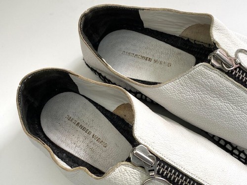 ALEXANDER WANG white leather espadrilles size 39 - Picture 7 of 10