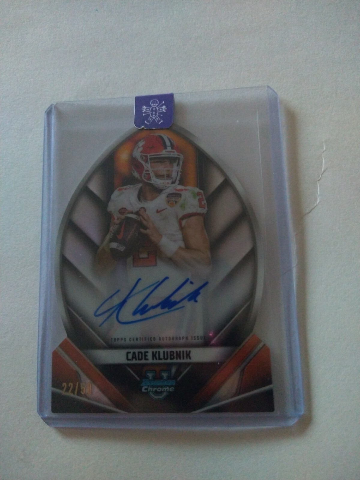Cade Klubnik 2023 Bowman Chrome University Future Of Football Auto /50