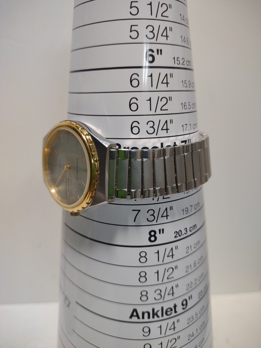 Caravelle By Bulova Quarts Mens Watch Day Date Speidel Caravelle By Bulova Quarts Mens Watch Day Date Speidel