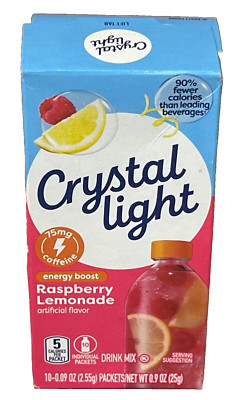 Crystal Light Raspberry Lemonade with Caffeine Drink Mix 0.9 oz