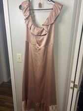 Charming Satin Maxi Dress by Show Me Your Mumu - Blush Pink