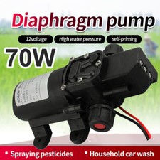 12V Water Pump 130PSI Self Priming Diaphragm High Pressure Automatic Switch 70W