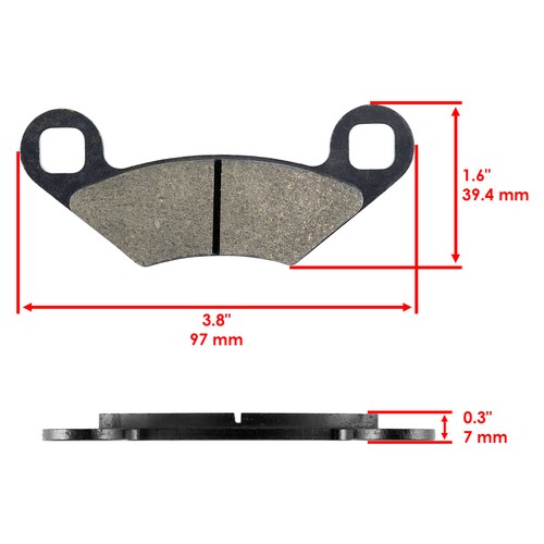 Front Brake Pads for Polaris Trail Boss 250 1985 1986 1987 1988 1989 1990 91 92 - Foto 2 di 8