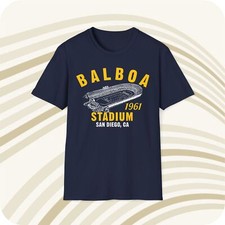 Balboa Stadium 1961 Classic Cut Football T-Shirt - San Diego Chargers