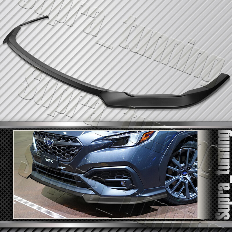 Matt Black Front Bumper Spoiler Lip + Side Skirt 5PCS For 2022-2025 Subaru WRX
