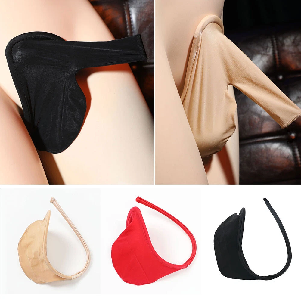 Men C-string Lingerie T-Back Strapless Underwear Penis Cover Invisible  Thongs