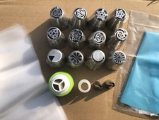 27 pieces cake supplies nozzle piping bag coupler tools cream DIY Russian sets