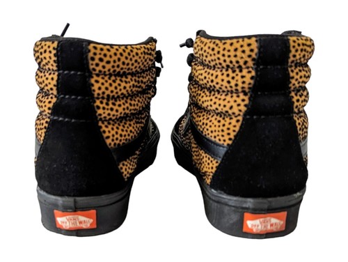 VANS Shoes Off the Wall Old Skool Skate Black Tiny Cheetah 9.5 Women/8 Men - Picture 4 of 7
