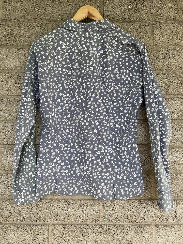 Camisa Pepe Jeans Co London para mujer con botones manga larga azul floral L roja forrada Foto 4 de 4