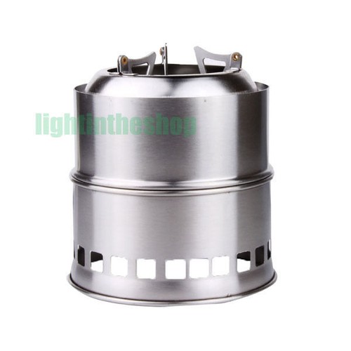 Outdoor Stove Camping Cooking Picnic BBQ Steel Wood Burner Alcohol Cooker UK - Picture 7 of 12