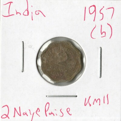 Coin India 2 Naye Paise 1957 (b) KM11